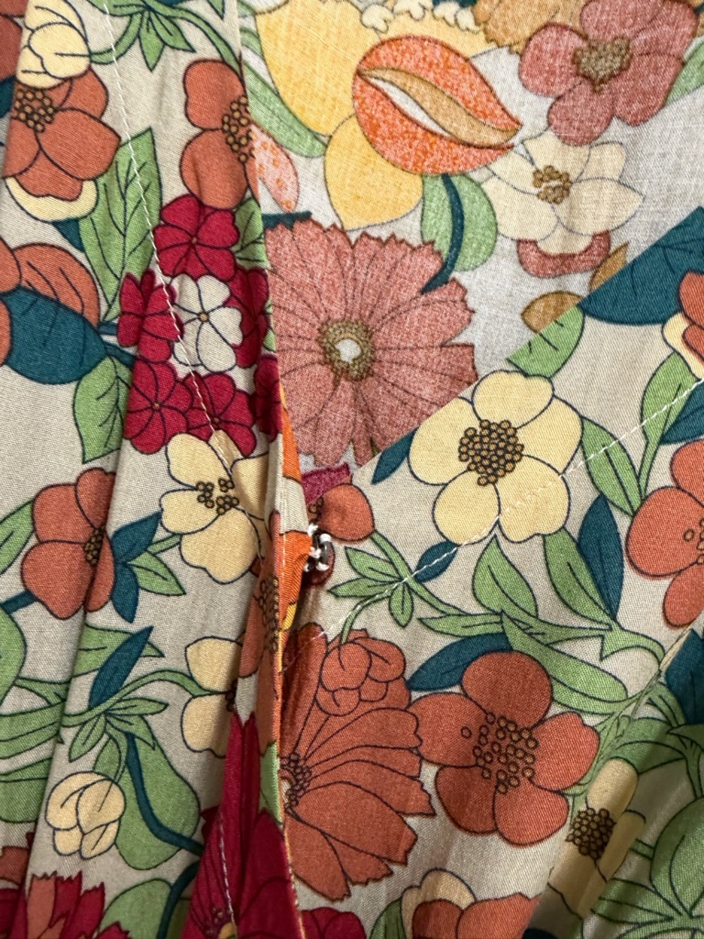 Sophia Wrap Maxi Dress - Gold Vintage Floral - Picture 6 of 11